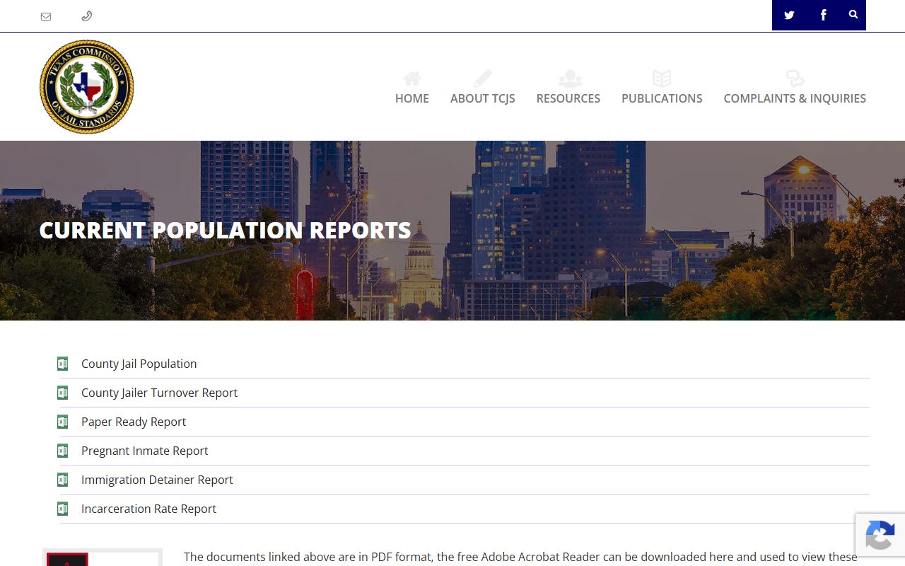 Swisher County inmate population TCJS population reports